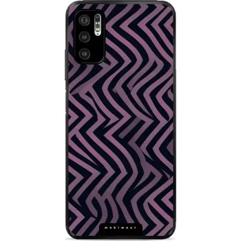 Pouzdro na mobilní telefon Lesklý kryt Mobiwear Glossy - Xiaomi Redmi Note 10 5G - GA55G Fialové klikyháky (Prémiové lesklé pouzdro, obal, kryt Mobiwear Glossy na mobil Xiaomi Redmi Note 10 5G - GA55G Fialové klikyháky, materiál Plast + TPU silikon - krytí po všech stranách,)