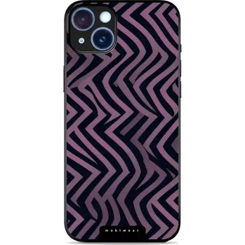 Pouzdro na mobilní telefon Lesklý kryt Mobiwear Glossy - Apple iPhone 15 Plus - GA55G Fialové klikyháky (Prémiové lesklé pouzdro, obal, kryt Mobiwear Glossy na mobil Apple iPhone 15 Plus - GA55G Fialové klikyháky, materiál Plast + TPU silikon - krytí po všech stranách, neošoupateln
