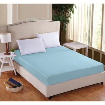 Prostěradlo Prostěradlo Mako-Jersey s lycrou Světle modrá - 180x200 cm dvoulůžko