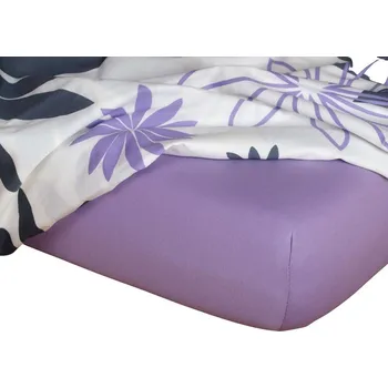 Prostěradlo Jersey prostěradlo fialová - 60x120/10 cm postýlka