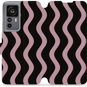 Pouzdro na mobilní telefon Flipové pouzdro Mobiwear - Xiaomi 12T / 12T Pro - VA54S Fialové vlnky (Knížkové flip pouzdro, obal, kryt na mobil Xiaomi 12T / 12T Pro - VA54S Fialové vlnky, materiál Umělá kůže + TPU - ochrana 360°, stojánek, silikonová vanička, magnetické zavírání)