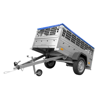 Přívěs Garden Trailer 200 KIPP s síťovanými bočnicemi a mordou plachtou