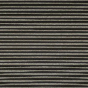 Oboustranný úplet SCUBA, černé-khaki pruhy, š.150