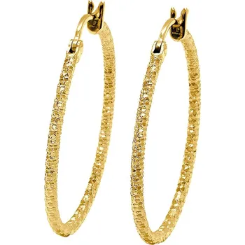 Módní doplněk Pierre Lannier Kruhové náušnice z pozlacené oceli Lyrica BJ11A2201 + 2 měsíce na vrácení zboží