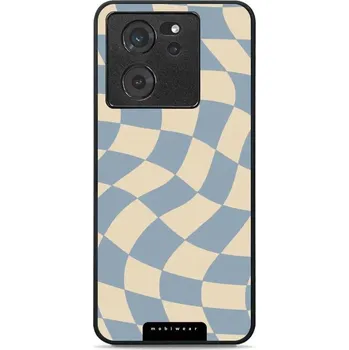 Pouzdro na mobilní telefon Lesklý kryt Mobiwear Glossy - Xiaomi 13T / 13T Pro - GA59G Modrá a béžová šachovnice (Prémiové lesklé pouzdro, obal, kryt Mobiwear Glossy na mobil Xiaomi 13T / 13T Pro - GA59G Modrá a béžová šachovnice, materiál Plast + TPU silikon - krytí po všech)