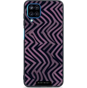 Pouzdro na mobilní telefon Lesklý kryt Mobiwear Glossy - Samsung Galaxy A12 / M12 - GA55G Fialové klikyháky (Prémiové lesklé pouzdro, obal, kryt Mobiwear Glossy na mobil Samsung Galaxy A12 / M12 - GA55G Fialové klikyháky, materiál Plast + TPU silikon - krytí po všech stranách,)