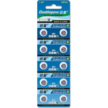 Článková baterie 10x DOUBLEPOW AG3 LR41 1.5V alkalické baterie