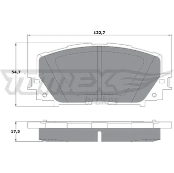 Brzdová destička Sada brzdových destiček, kotoučová brzda TOMEX Brakes TX 16-10