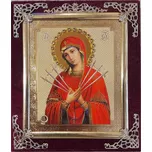 Ikona v sametu 10x12cm Semistrelnaja