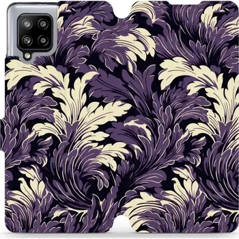 Pouzdro na mobilní telefon Flipové pouzdro Mobiwear - Samsung Galaxy A42 - VA46S Fialové rostliny (Knížkové flip pouzdro, obal, kryt na mobil Samsung Galaxy A42 - VA46S Fialové rostliny, materiál Umělá kůže + TPU - ochrana 360°, stojánek, silikonová vanička, magnetické zavírání)