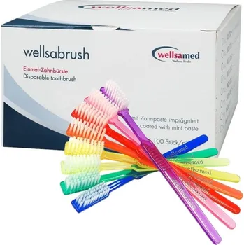 Zubní kartáček Wellsamed jednorázové zubní kartáčky (mix barev), 100ks