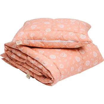 přikrývka SET Letní barevná přikrývka a polštář selský vzor duté vlákno - 200x200 + 2x 50x70 cm , 100% BAVLNA