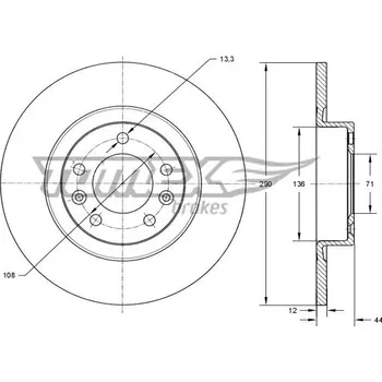 Brzdový kotouč Brzdový kotouč TOMEX Brakes TX 73-68