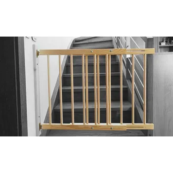 Dětská ohrádka OZEO OX Dřevěná branka do domácnosti 72-122x82 cm