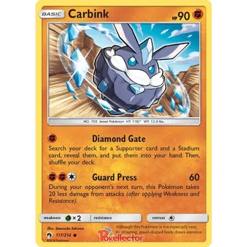 Sběratelská karetní hra Carbink 117/214 - Lost Thunder Typ karty: Non-Holo