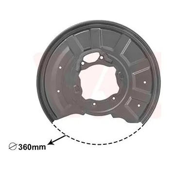 Brzdový kotouč Ochranný plech proti rozstřikování, brzdový kotouč VAN WEZEL 3044374