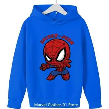 Chlapecký svetr Spiderman Dětská mikina s potiskem oblíbeného akčního hrdiny - Spidermana Barva: modrá, Velikost: 150 / 11-12 let