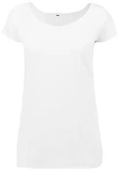 Dámské tričko Build your Brand Wideneck BY039 bílé