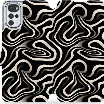 Pouzdro na mobilní telefon Flipové pouzdro Mobiwear - Motorola Moto G22 - VA63S Vlnky a linky (Knížkové flip pouzdro, obal, kryt na mobil Motorola Moto G22 - VA63S Vlnky a linky, materiál Umělá kůže + TPU - ochrana 360°, stojánek, silikonová vanička, magnetické zavírání)