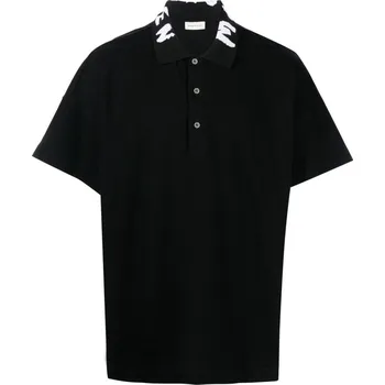 Pánské tričko ALEXANDER MCQUEEN Graffiti Collar polo tričko M Černá