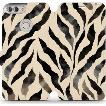 Pouzdro na mobilní telefon Flipové pouzdro Mobiwear - Huawei P Smart - VA53S Zebří (Knížkové flip pouzdro, obal, kryt na mobil Huawei P Smart - VA53S Zebří, materiál Umělá kůže + TPU - ochrana 360°, stojánek, silikonová vanička, magnetické zavírání)