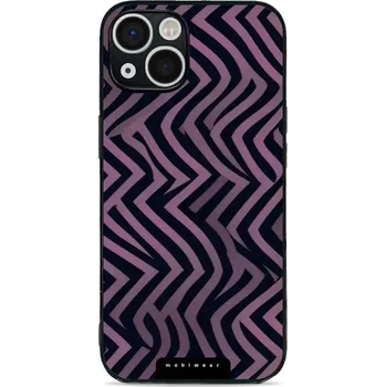 Pouzdro na mobilní telefon Lesklý kryt Mobiwear Glossy - Apple iPhone 13 - GA55G Fialové klikyháky (Prémiové lesklé pouzdro, obal, kryt Mobiwear Glossy na mobil Apple iPhone 13 - GA55G Fialové klikyháky, materiál Plast + TPU silikon - krytí po všech stranách, neošoupatelný potisk,)