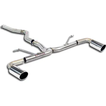 Střední díl výfuku Spojovací trubka + zadní trubka pravá ∅90mm – levá ∅90mm, (odstranění tlumiče) Supersprint 521714