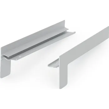 Parapet LEXIKON Hliníkové krytky venkovního parapetu "po omítce", 1 pár – stříbrný elox