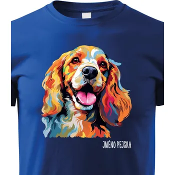 Chlapecké tričko Dětské tričko Kokršpaněl, Barva Modrá, Velikost 134 cm/8 roků, Canvas Dětské tričko 2442