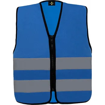 Korntex Dětská reflexní bezpečnostní vesta Aalborg na zip Barva: Modrá, Velikost: XXS (3-4 let) KX201
