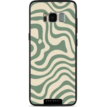 Pouzdro na mobilní telefon Lesklý kryt Mobiwear Glossy - Samsung Galaxy S8 - GA57G Zelené a béžové zkrouceniny (Prémiové lesklé pouzdro, obal, kryt Mobiwear Glossy na mobil Samsung Galaxy S8 - GA57G Zelené a béžové zkrouceniny, materiál Plast + TPU silikon - krytí po všech stranách