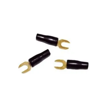 Hi-Fi systém Koncovka 4mm černá / Vidlička / 1ks