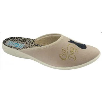 Dámské pantofle Dámské pantofle přezůvky ADANEX SARA 28186 béžové s kočkou velikost: 37