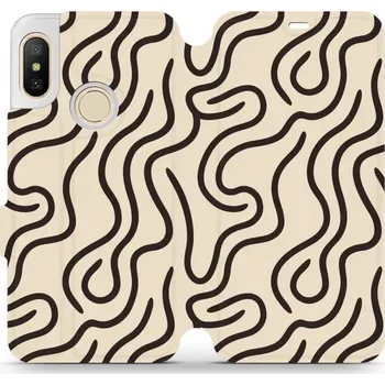 Pouzdro na mobilní telefon Flipové pouzdro Mobiwear - Xiaomi Mi A2 Lite - VA60S Linky (Knížkové flip pouzdro, obal, kryt na mobil Xiaomi Mi A2 Lite - VA60S Linky, materiál Umělá kůže + TPU - ochrana 360°, stojánek, silikonová vanička, magnetické zavírání)