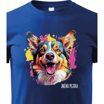 Chlapecké tričko Dětské tričko Welsh Corgi Cardigan, Barva Modrá, Velikost 158 cm/12 roků, Canvas Dětské tričko 2440