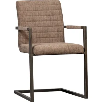 Jídelní židle WOOOD Hnědá čalouněná jídelní židle Jefrey