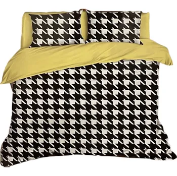 Povlečení David 7dílné povlečení Elegance black-white/yellow