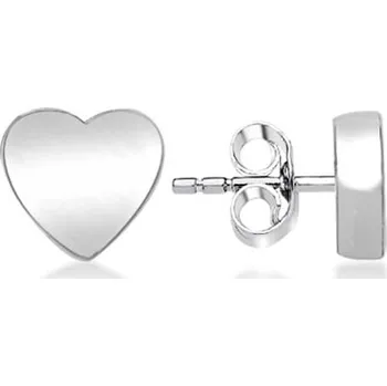 Náušnice Brilio Silver Stříbrné minimalistické náušnice srdíčka LME0818 + 2 měsíce na vrácení zboží