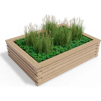 Vyvýšený záhon Vyvýšený dřevěný záhon 130 x 170 cm, výška 43,5 cm, obdélníkový