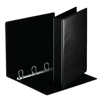 Kancelářské potřeby Kroužkový pořadač, s průhlednými kapsami, černá, 4 D kroužky, 50 mm, A4, PP, ESSELTE