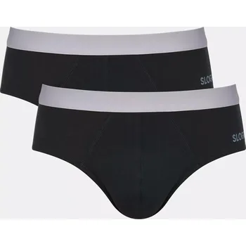 Slipy Pánské slipy GO ABC 2.0 Brief 2P - BLACK - černé 0004 - SLOGGI BLACK S