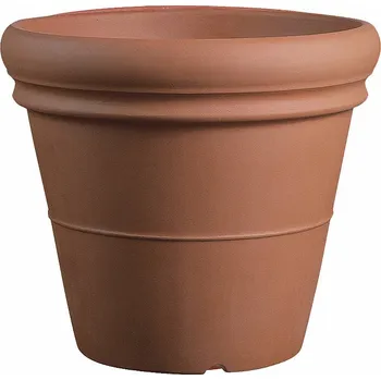 Květináč Květináč DOUBLE RIM 75 DBL - DOUBLE RIM 75 Terakota