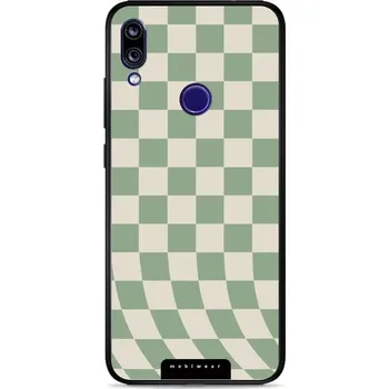 Pouzdro na mobilní telefon Lesklý kryt Mobiwear Glossy - Xiaomi Redmi Note 7 - GA58G Zelená a béžová šachovnice (Prémiové lesklé pouzdro, obal, kryt Mobiwear Glossy na mobil Xiaomi Redmi Note 7 - GA58G Zelená a béžová šachovnice, materiál Plast + TPU silikon - krytí po všech)