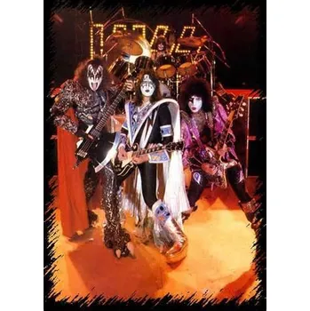 Plechová cedule Plechová cedule Kiss (KISS – dekorační kovová cedule)