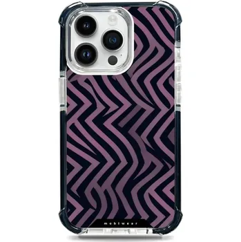 Pouzdro na mobilní telefon Odolný obal Mobiwear MagSafe Elite Bumper - Apple iPhone 14 Pro Max - DA55D Fialové klikyháky (Odolný kryt, pouzdro, obal Mobiwear Elite Bumper na mobil Apple iPhone 14 Pro Max - DA55D Fialové klikyháky, materiál Plast + TPU silikon + kov - zesílená ochra