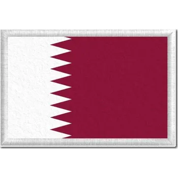 Vlajka Pelisport Katarská vlajka tištěná nášivka 6 x 4 cm