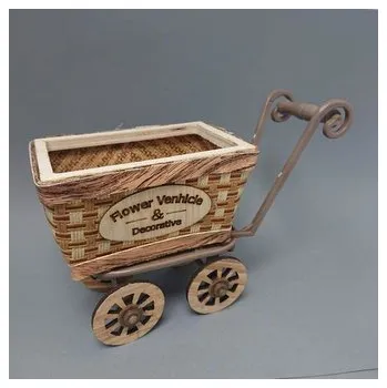 Kočárek pro panenku Kočárek proutěný hranatý