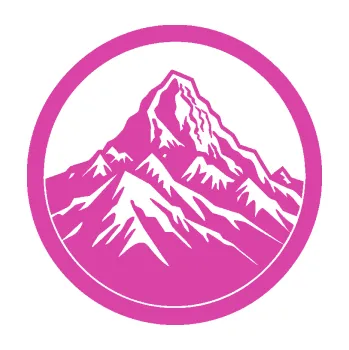 Samolepící dekorace Krajina hory 041 levá v kruhu (16 - růžová) SAMOLEPKA NA AUTO, NÁLEPKA, FÓLIE, POLEP, TUNING, VLASTNÍ TEXT, TISK, AUTOSAMOLEPKY.cz, POLEPY, OBRÁZEK, LOGO, 3D STICKERS