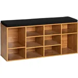 Botník v dekoru exotického dřeva s lavicí v přírodní barvě Loft – Wenko ID_1416407