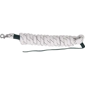 Vybavení pro koně QHP Vodítko pro práci ze země QHP, 4,2 m/12 mm, white/dark green